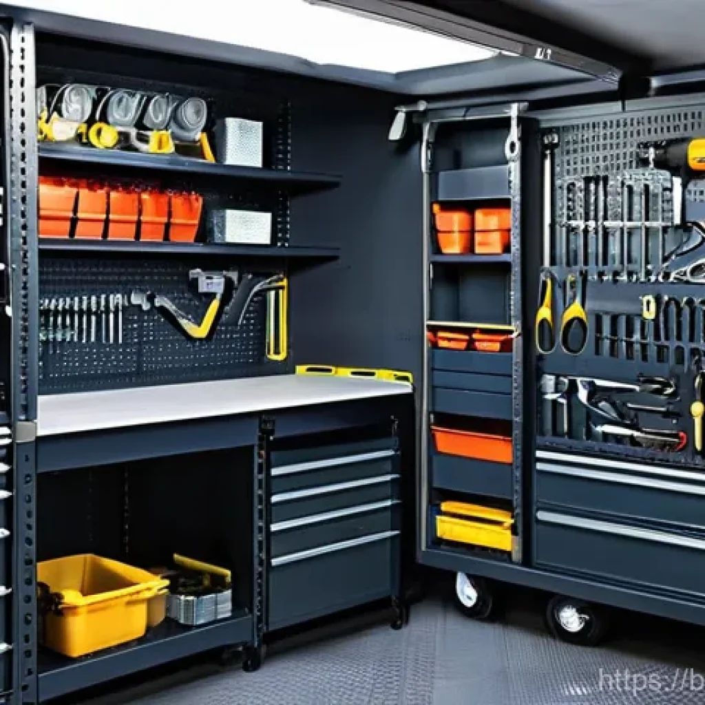 포드 트랜짓 밴의 적재 공간 활용 - **Prompt 1: The Optimized Mobile Workshop**
    "A clean, brightly lit interior of a modern Ford Tra...