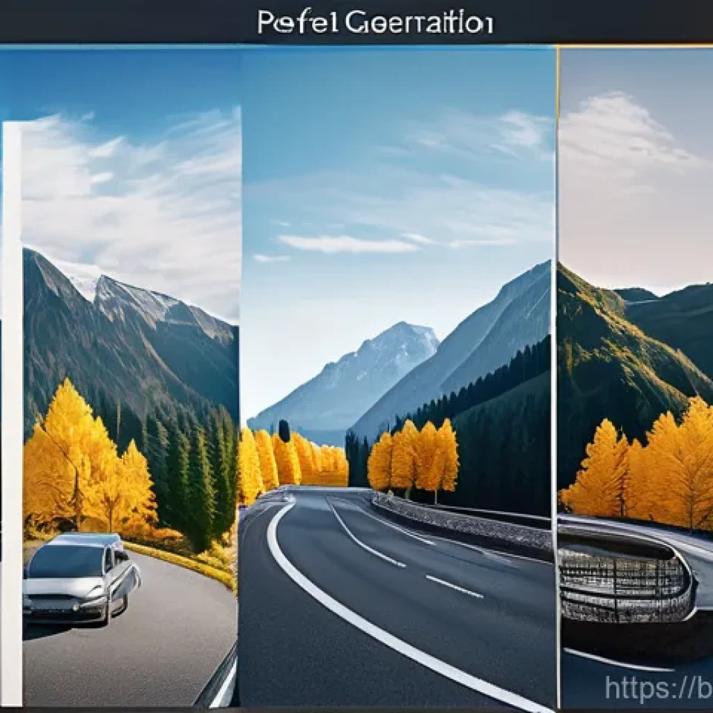 포드 F 150 하이브리드와 GMC 시에라 비교 - Here are three image generation prompts in English, designed to be detailed and adhere to the specif...