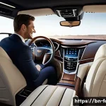 Home 12 포드 익스페디션과 캐딜락 에스컬레이드 비교 - **Prompt:** "A luxurious and futuristic interior of a Cadillac Escalade. The cabin features a sweepi...